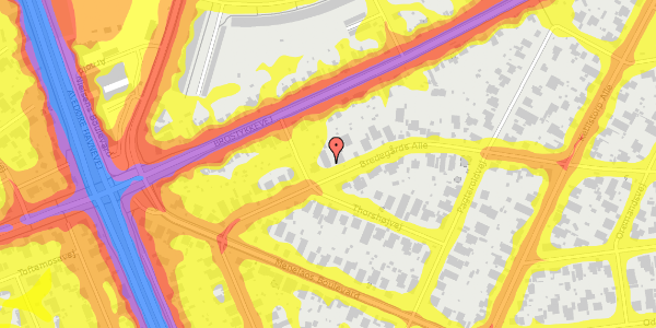 Trafikstøjkort på Bredegårds Alle 38, 2650 Hvidovre