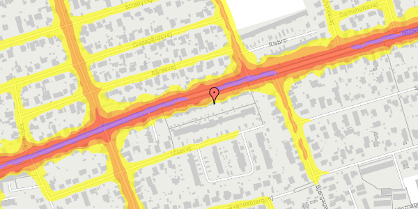 Trafikstøjkort på Brostykkevej 83B, 2650 Hvidovre