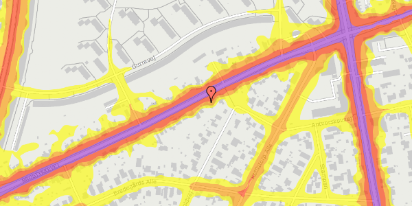 Trafikstøjkort på Brostykkevej 151, 2650 Hvidovre