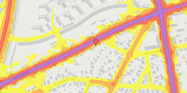 Trafikstøjkort på Brostykkevej 153, 2650 Hvidovre