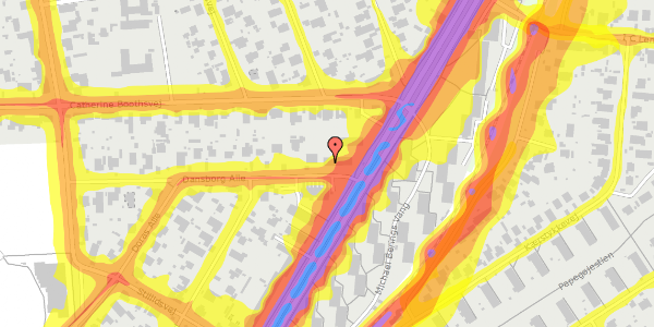 Trafikstøjkort på Dansborg Alle 2B, st. th, 2650 Hvidovre