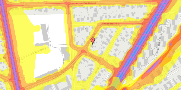 Trafikstøjkort på Doras Alle 11, 2650 Hvidovre