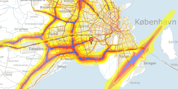 Trafikstøjkort på Ege Alle 10, 2650 Hvidovre