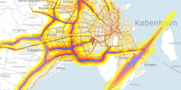 Trafikstøjkort på Ejby Alle 12, 2650 Hvidovre