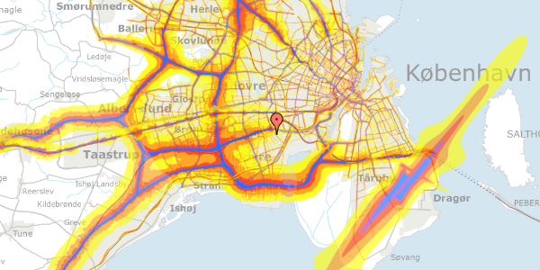 Trafikstøjkort på Elme Alle 15, 2650 Hvidovre