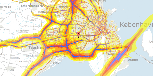 Trafikstøjkort på Femagervej 39, 2650 Hvidovre