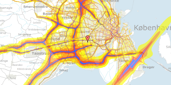 Trafikstøjkort på Femagervej 43, 2650 Hvidovre