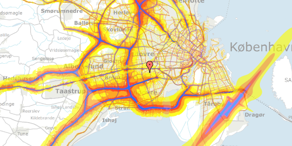 Trafikstøjkort på Gadestævnet 15, 2650 Hvidovre