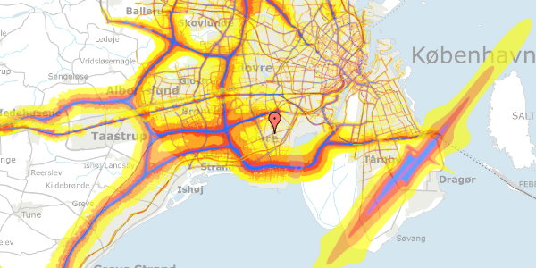 Trafikstøjkort på Gurrevej 30, 2. th, 2650 Hvidovre