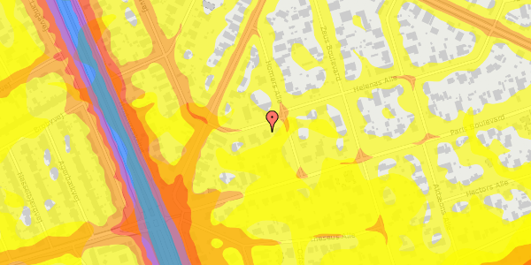 Trafikstøjkort på Helenas Alle 49, 2650 Hvidovre