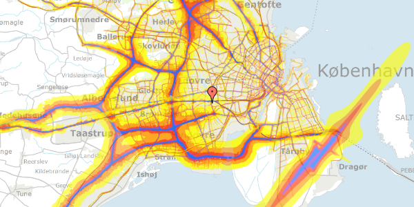 Trafikstøjkort på Holmelundsvej 19, st. th, 2650 Hvidovre