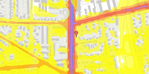 Trafikstøjkort på Hvidovrevej 89B, kl. tv, 2650 Hvidovre