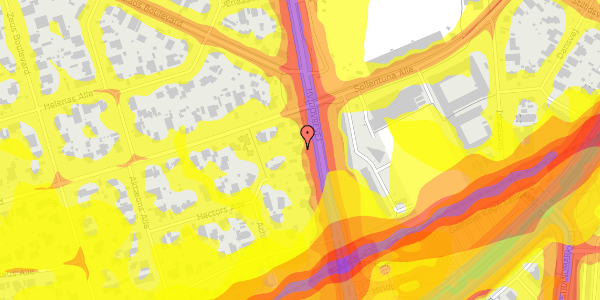 Trafikstøjkort på Hvidovrevej 412, 2650 Hvidovre