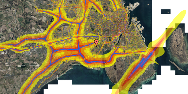 Trafikstøjkort på Høvedstensvej 5, 1. th, 2650 Hvidovre