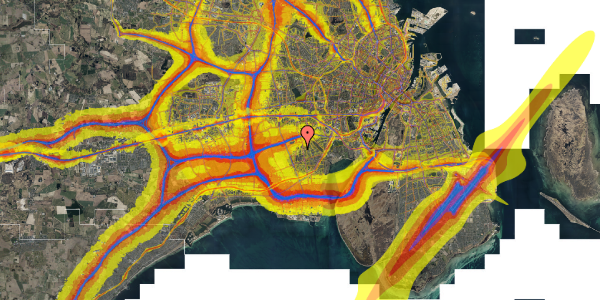 Trafikstøjkort på Høvedstensvej 15, 1. tv, 2650 Hvidovre