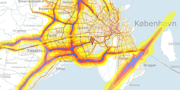 Trafikstøjkort på Karise Alle 11, 2650 Hvidovre