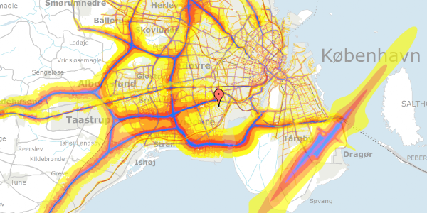 Trafikstøjkort på Karise Alle 30, 2650 Hvidovre