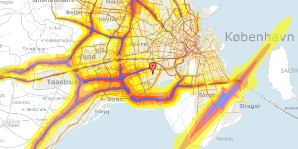 Trafikstøjkort på Krogstens Alle 68, 2650 Hvidovre