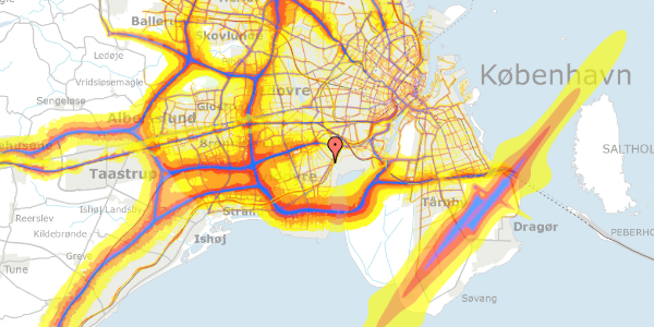 Trafikstøjkort på Kvistgårdsvej 15, 2650 Hvidovre