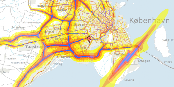 Trafikstøjkort på Lellinge Alle 23, 2650 Hvidovre