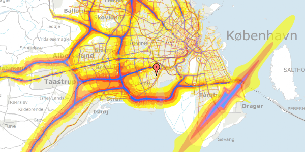 Trafikstøjkort på Lellinge Alle 25, 2650 Hvidovre