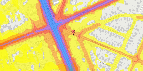 Trafikstøjkort på Menelaos Boulevard 65, 2650 Hvidovre