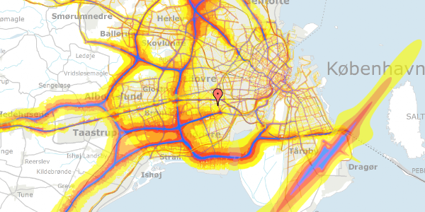 Trafikstøjkort på N Bonavents Alle 9, 2650 Hvidovre