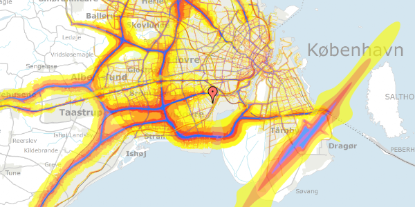 Trafikstøjkort på Risbjerggårds Alle 81, 2650 Hvidovre