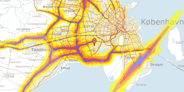 Trafikstøjkort på Sognegårds Alle 1, 2. th, 2650 Hvidovre