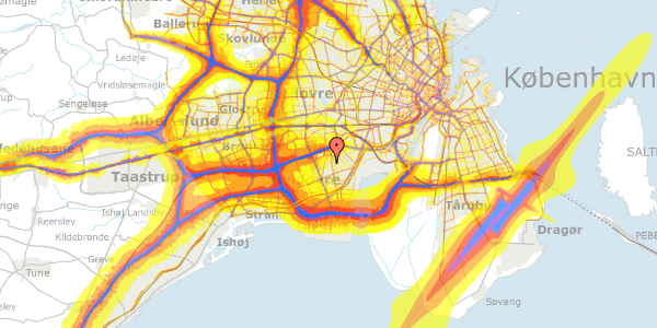 Trafikstøjkort på Sognegårds Alle 3, 1. th, 2650 Hvidovre