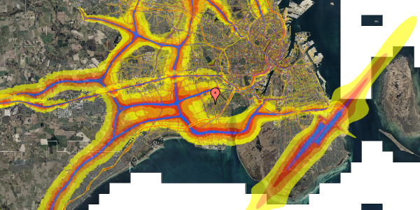 Trafikstøjkort på Sognegårds Alle 33, st. tv, 2650 Hvidovre