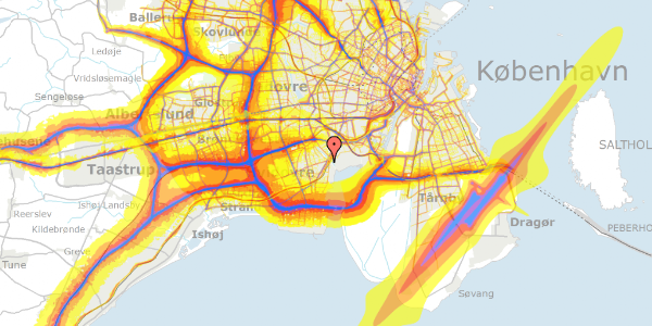 Trafikstøjkort på Stenstykkevej 6, 1. , 2650 Hvidovre