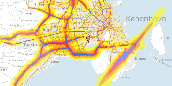 Trafikstøjkort på Stenstykkevej 16, 2650 Hvidovre