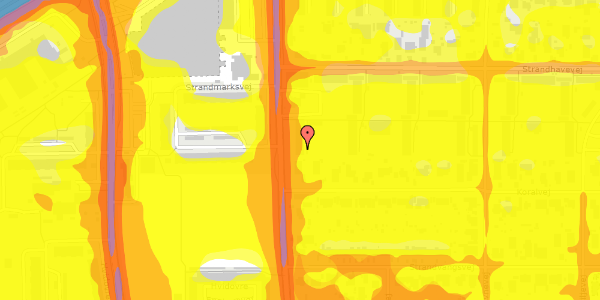 Trafikstøjkort på Strandmarksvej 39B, st. , 2650 Hvidovre