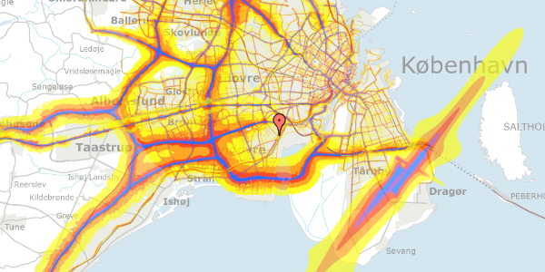 Trafikstøjkort på Sydkærsvej 25, 2650 Hvidovre