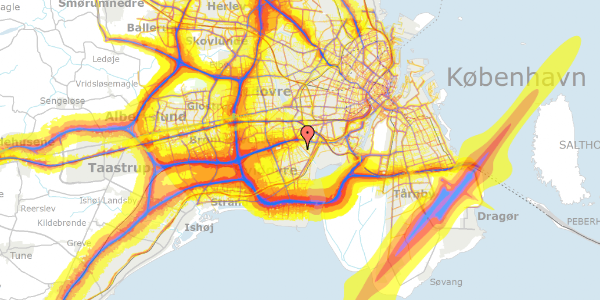 Trafikstøjkort på Sydkærsvej 55, 2650 Hvidovre