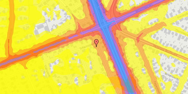 Trafikstøjkort på Toftemosevej 1, 2650 Hvidovre