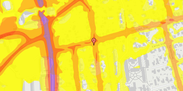 Trafikstøjkort på Vestkærs Alle 14, 2650 Hvidovre