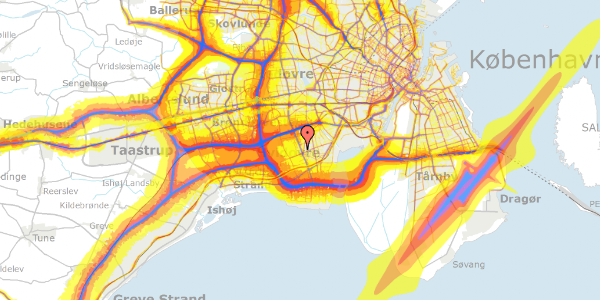 Trafikstøjkort på Ærtebjergvej 47, 2650 Hvidovre