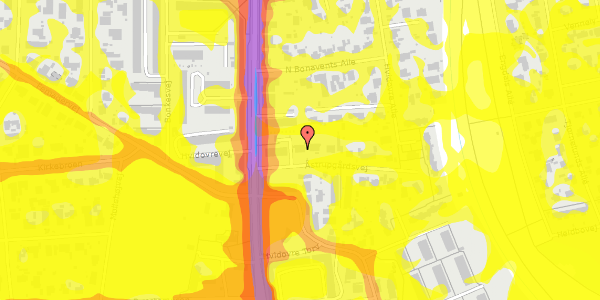 Trafikstøjkort på Åstrupgårdsvej 3, 2650 Hvidovre