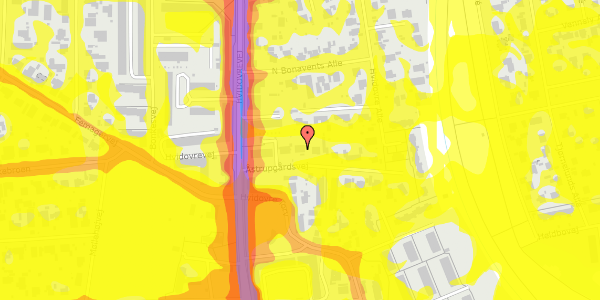 Trafikstøjkort på Åstrupgårdsvej 3A, 2650 Hvidovre
