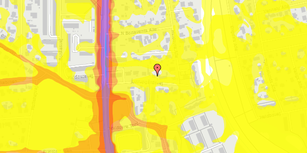 Trafikstøjkort på Åstrupgårdsvej 7, 2650 Hvidovre