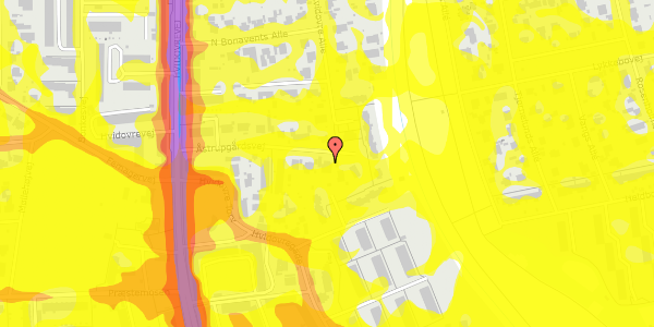 Trafikstøjkort på Åstrupgårdsvej 16, 2650 Hvidovre