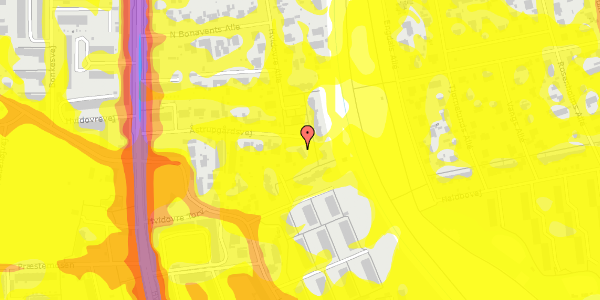 Trafikstøjkort på Åstrupgårdsvej 20, 2650 Hvidovre