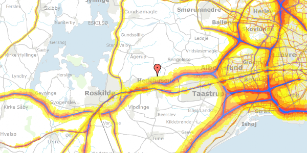 Trafikstøjkort på Askevang 9, 2640 Hedehusene