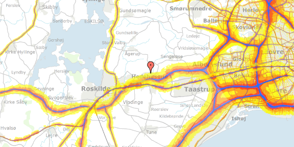 Trafikstøjkort på Askevang 23, 2640 Hedehusene