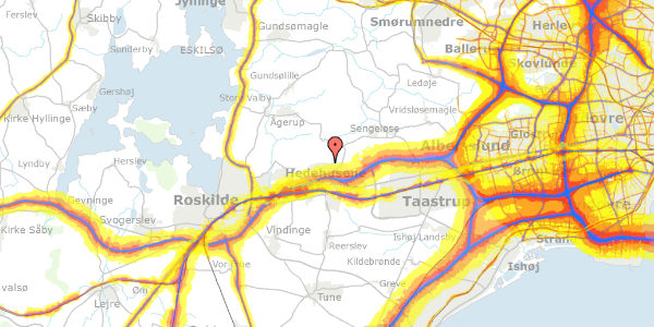 Trafikstøjkort på Birkevang 10, 2640 Hedehusene