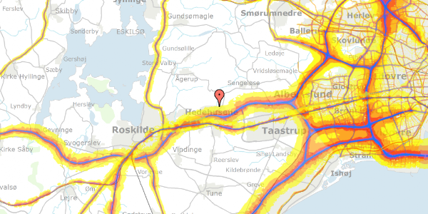 Trafikstøjkort på Birkevang 33, 2640 Hedehusene