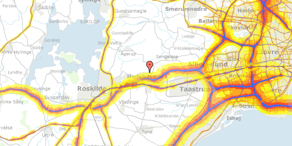 Trafikstøjkort på Birkevang 34, 2640 Hedehusene