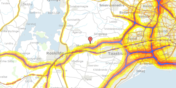 Trafikstøjkort på Birkevang 42, 2640 Hedehusene